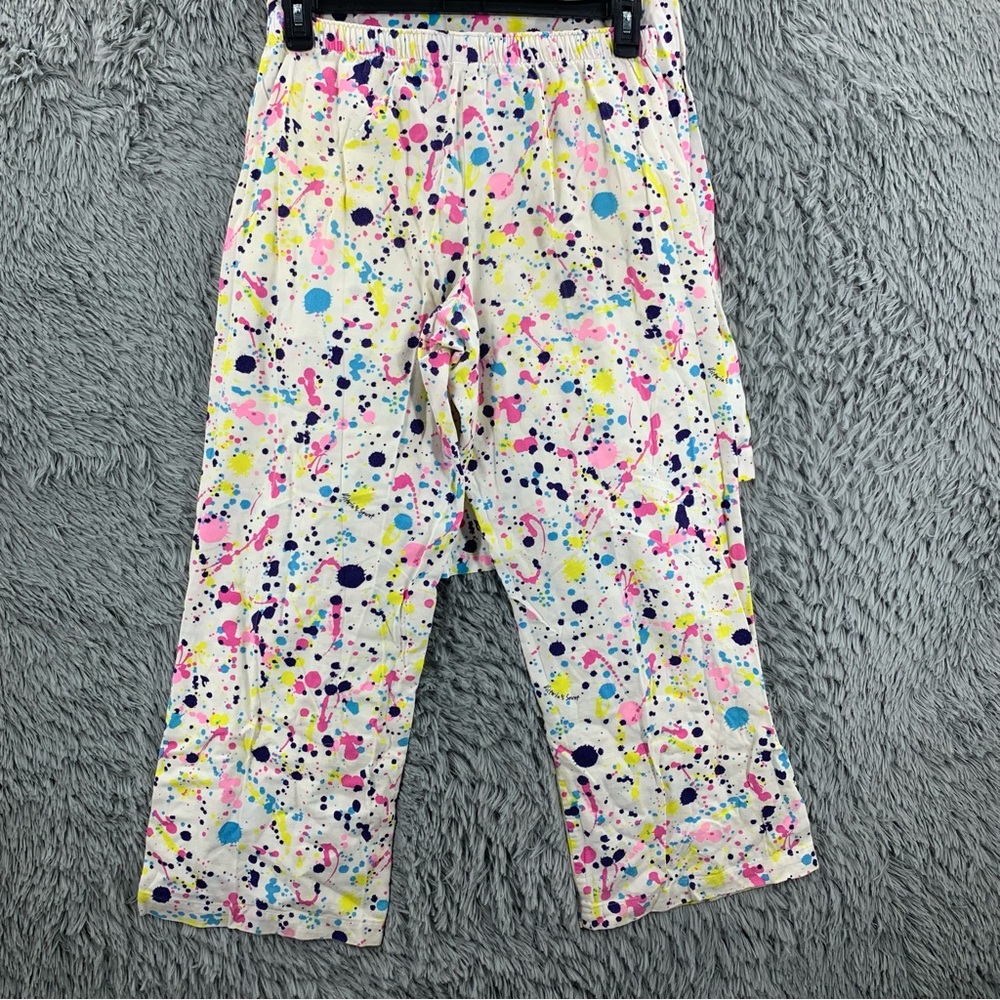 Victorias Secret Pajama Set Color Splash AFTER PARTY Flannel Womens Medium Rare - Picture 8 of 12